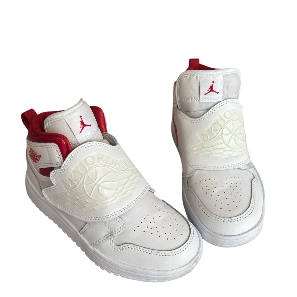 NWOT Sky Jordan Kids White and Red Sneakers